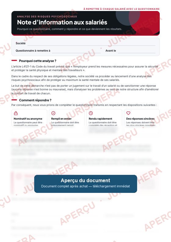 Pack RPS : La note d'information