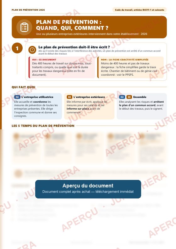Plan de prévention : Le parcours
