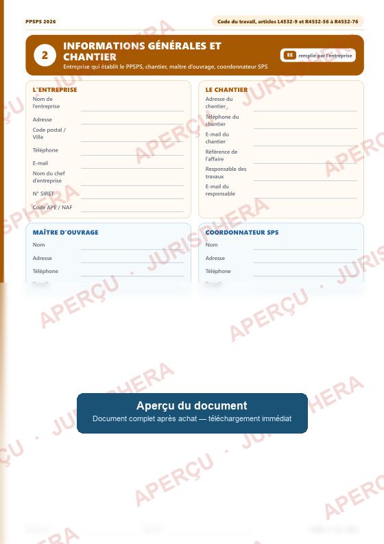 PPSPS : Les informations