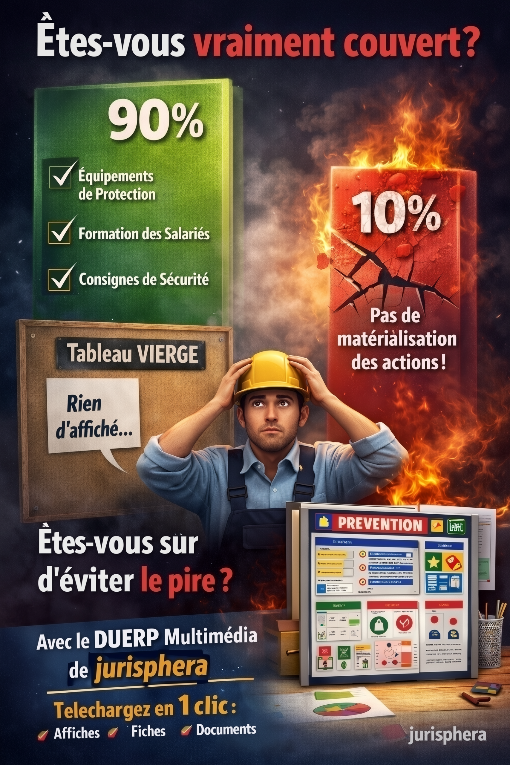 AFFICHE DUERP MULTIMEDIA : Santé Sécurité au Travail