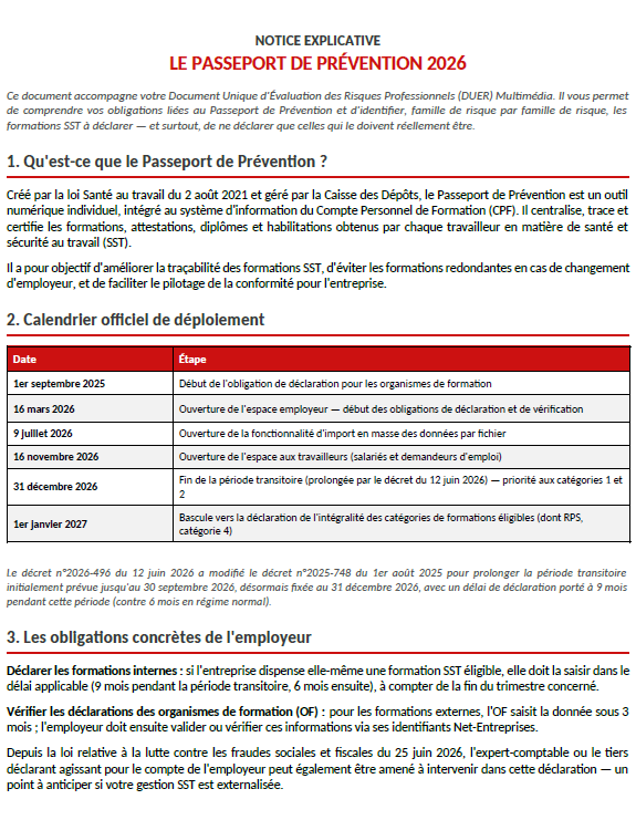 notice passeport prevention